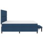 Cama con Somier, Colchón y Banco Azul 200x200 cm Tela | Foro24.es | Tu tienda online para hogar, jardín y más Foro24.es