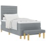 Cama con Somier y Colchón Gris Claro 90x190 cm Tela | Foro24.es | Tu tienda online para hogar, jardín y más Foro24.es