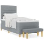 Cama con Somier y Colchón Gris Claro 90x190 cm Tela | Foro24.es | Tu tienda online para hogar, jardín y más Foro24.es