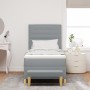 Cama con Somier y Colchón Gris Claro 90x190 cm Tela | Foro24.es | Tu tienda online para hogar, jardín y más Foro24.es