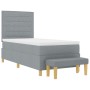 Cama con Somier y Colchón Gris Claro 90x190 cm Tela | Foro24.es | Tu tienda online para hogar, jardín y más Foro24.es