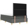 Cama con Base de Resortes con Colchón y Banco Gris Oscuro 120x190 cm Tela | Foro24.es | Tu tienda online para hogar, jardín y más Foro24.es