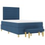 Cama con base de muelles con colchón y banco azul 120x190 cm tela de , Camas y somieres - Ref: Foro24-3344211, Precio: 422,58...