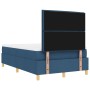 Cama con base de muelles con colchón y banco azul 120x190 cm tela de , Camas y somieres - Ref: Foro24-3344211, Precio: 422,58...