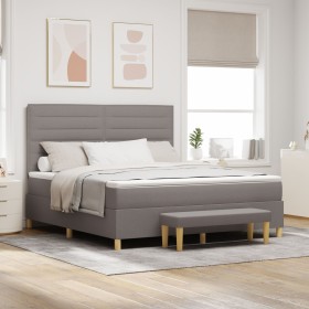 Comprar Cama Box Spring con colchón y banco Taupe