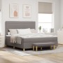Cama Box Spring  con colchón y banco Taupe 180x200 cm Tela | Foro24.es | Tu tienda online para hogar, jardín y más Foro24.es