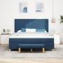 Cama con Box Spring con Colchón y Banco Azul 180 x 200 cm Tela | Foro24.es | Tu tienda online para hogar, jardín y más Foro24.es