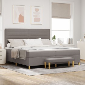 Comprar Cama Box Spring con Colchón y Banco Taupe
