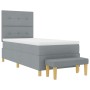 Cama Box Spring con Colchón y Banco Gris Claro 80x200 cm Tela de , Camas y somieres - Ref: Foro24-3344254, Precio: 340,39 €, ...
