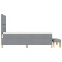 Cama Box Spring con Colchón y Banco Gris Claro 80x200 cm Tela de , Camas y somieres - Ref: Foro24-3344254, Precio: 340,39 €, ...