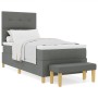Cama Box Spring con Colchón y Banco Gris Oscuro 80x200 cm Tela | Foro24.es | Tu tienda online para hogar, jardín y más Foro24.es