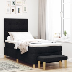 Comprar Cama Box Spring con colchón y banco negro