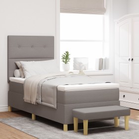 Comprar Cama Box Spring con colchón y banco Taupe