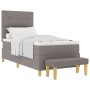 Cama Box Spring  con colchón y banco Taupe 90x190 cm de tela | Foro24.es | Tu tienda online para hogar, jardín y más Foro24.es