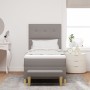 Cama Box Spring  con colchón y banco Taupe 90x190 cm de tela | Foro24.es | Tu tienda online para hogar, jardín y más Foro24.es