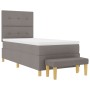Cama Box Spring  con colchón y banco Taupe 90x190 cm de tela | Foro24.es | Tu tienda online para hogar, jardín y más Foro24.es