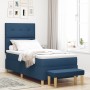 Cama Box Spring con colchón y banco azul 90x190 cm de tela de , Camas y somieres - Ref: Foro24-3344267, Precio: 341,96 €, Des...