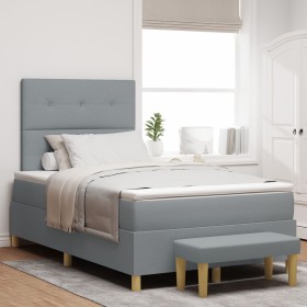 Comprar Cama con Somier con Colchón y Banco Gris