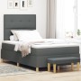 Cama Box Spring con Colchón y Banco Gris Oscuro 120x190 cm Tela | Foro24.es | Tu tienda online para hogar, jardín y más Foro24.es