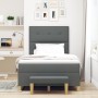 Cama Box Spring con Colchón y Banco Gris Oscuro 120x190 cm Tela | Foro24.es | Tu tienda online para hogar, jardín y más Foro24.es