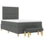 Cama Box Spring con Colchón y Banco Gris Oscuro 120x190 cm Tela | Foro24.es | Tu tienda online para hogar, jardín y más Foro24.es