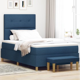 Cama con Base con Colchón y Banco Azul 120x190 cm Tela de , Camas y somieres - Ref: Foro24-3344288, Precio: 419,20 €, Descuen...