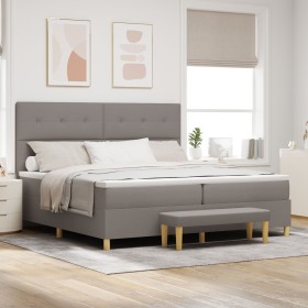 Comprar Cama Box Spring con colchón y banco Taupe
