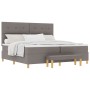 Cama Box Spring  con colchón y banco Taupe 200x200 cm Tela | Foro24.es | Tu tienda online para hogar, jardín y más Foro24.es
