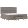 Cama Box Spring  con colchón y banco Taupe 200x200 cm Tela | Foro24.es | Tu tienda online para hogar, jardín y más Foro24.es