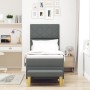 Cama de muelles de caja con colchón y banco gris oscuro 80x200 cm tela | Foro24.es | Tu tienda online para hogar, jardín y más Foro24.es