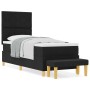 Cama con Base de Muelles con Colchón y Banco Negra 80x200 cm Tela | Foro24.es | Tu tienda online para hogar, jardín y más Foro24.es
