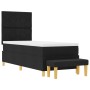 Cama con Base de Muelles con Colchón y Banco Negra 80x200 cm Tela | Foro24.es | Tu tienda online para hogar, jardín y más Foro24.es