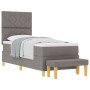 Cama con Box Spring con Colchón y Banco Taupe 80x200 cm Tela | Foro24.es | Tu tienda online para hogar, jardín y más Foro24.es