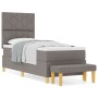 Cama con Box Spring con Colchón y Banco Taupe 80x200 cm Tela | Foro24.es | Tu tienda online para hogar, jardín y más Foro24.es