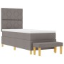 Cama con Box Spring con Colchón y Banco Taupe 80x200 cm Tela | Foro24.es | Tu tienda online para hogar, jardín y más Foro24.es