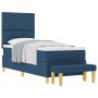 Cama con Box Spring con Colchón y Banco Azul 80x200 cm Tela de , Camas y somieres - Ref: Foro24-3344337, Precio: 355,73 €, De...