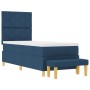 Cama con Box Spring con Colchón y Banco Azul 80x200 cm Tela de , Camas y somieres - Ref: Foro24-3344337, Precio: 355,73 €, De...