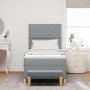 Cama con Box Spring con Colchón y Banco Gris claro 100x200 cm Tela | Foro24.es | Tu tienda online para hogar, jardín y más Foro24.es