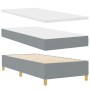 Cama con Box Spring con Colchón y Banco Gris claro 100x200 cm Tela | Foro24.es | Tu tienda online para hogar, jardín y más Foro24.es