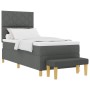 Cama con base con colchón y banco gris oscuro 100x200 cm tela | Foro24.es | Tu tienda online para hogar, jardín y más Foro24.es
