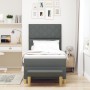 Cama con base con colchón y banco gris oscuro 100x200 cm tela | Foro24.es | Tu tienda online para hogar, jardín y más Foro24.es