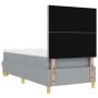 Cama con Box Spring con Colchón y Banco Gris claro 100x200 cm Tela | Foro24.es | Tu tienda online para hogar, jardín y más Foro24.es