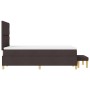 Cama con somier con colchón y banco marrón oscuro 120x190 cm tela | Foro24.es | Tu tienda online para hogar, jardín y más Foro24.es