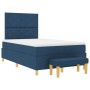 Cama con Somier con Colchón y Banco Azul 120x190 cm Tela de , Camas y somieres - Ref: Foro24-3344365, Precio: 424,55 €, Descu...