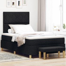 Cama Box Spring con Colchón y Banco Negro 120x200 cm Tela. de , Camas y somieres - Ref: Foro24-3344368, Precio: 442,39 €, Des...