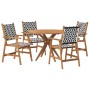 Juego de comedor de jardín 5 piezas madera maciza de acacia en Conjuntos de jardín | Comprar online en Foru.es