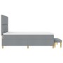 Cama con Base de Resorte con Colchón y Banco Gris Claro 140x190 cm Tela de , Camas y somieres - Ref: Foro24-3344373, Precio: ...