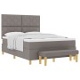 Cama con somier y colchón taupe 140x190 cm tela | Foro24.es | Tu tienda online para hogar, jardín y más Foro24.es