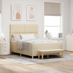 Comprar Cama Box Spring con Colchón y Banco Crema