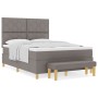 Cama con somier y colchón taupe 140x190 cm tela | Foro24.es | Tu tienda online para hogar, jardín y más Foro24.es